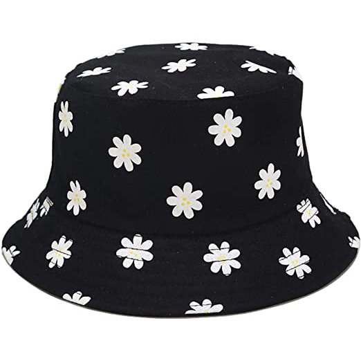 Sombrero de pescador reversible de doble cara con estampado unisex (negro) Sincero Electrónica