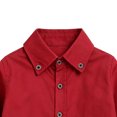 thumbnail image 7 of BLVB Toddler Baby Boys Girls Long Sleeve Button down Shirts Classic Collared Lightweight Jackets Kids Fall Clothes(Red,2-3Years), 7 of 7