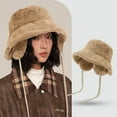 thumbnail image 3 of Fuzzy Bucket Hat Women Men Furry Cute Bucket Hats Winter Warm Fisherman Funny Hat Hats for Boys Hats for Winter Winter Trapper Hat for Men Winter Hats for Men Large Head Winter Hat Trapper Leather, 3 of 4