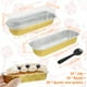 thumbnail image 4 of 150 piezas Mini moldes para pan con tapas y cucharas 200 ml Moldes para pan de papel de aluminio antiadherente Recipiente para pan de papel de aluminio cuadrado reutilizable Moldes para hornear pastel, 4 of 11