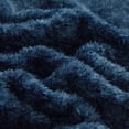 thumbnail image 3 of Idea Nuova Well Being Antimicrobial Super Soft Marled Sherpa Blanket Navy, 3 of 5
