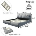thumbnail image 7 of Grey King Bed With Solid Wood Frame And Soft Cushion, 7 of 7