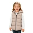 thumbnail image 4 of REDARER Girls Padded Vest Hooded Zip Up Jacket, Winter Warm Insulation Outerwear for Toddlers Kids,8-9 Years, 4 of 9