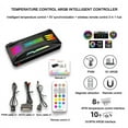 thumbnail image 3 of Fan Temperature Controller PWM Computer Temperature Control Speed Control Wireless Remote Control RGB Computer Hub Light Adapter,8 Temperature Control 4pin Ports,5V ARGB Sync Integrator, 3 of 9