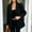 Black plus size blazer for women a1, variant on Women Plus Size Fall Winter Collared Long Sleeve Button Down Blazer Open Front Casual Blazer Solid Elegant Business Work Loose Jacket Office Outfit, Blue 2XL