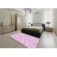 thumbnail image 5 of Ahgly Company Machine Washable Indoor Rectangle Transitional Periwinkle Pink Area Rugs, 7' x 9', 5 of 7
