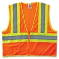 thumbnail image 2 of Ergodyne GloWearÂ® 8229Z Type R Class 2 Economy Two-Tone Vest, Orange, S/M, 2 of 3