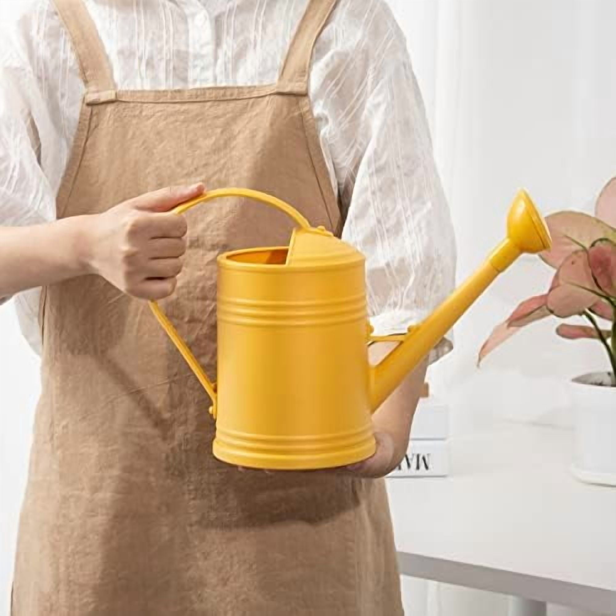 Plastic Indoor Watering Can with Detachable Sprinkler Head - 68oz (1/2 Gallon) for House Plants and Flowers