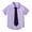 Purple, variant on Boys' Button Down Shirts Short Sleeve Light Blue Shirt Boys Formal Shirt 100 Days Of School Shirt Boys Girls Fashion
