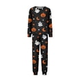 thumbnail image 6 of Halloween Family Pajamas Set with Moon Star Print, Breathable Long Sleeve Matching Halloween Pajamas for Whole Family, Classic Family Halloween Pajama Set Sleepwear, 6 of 7