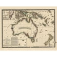 thumbnail image 3 of Brue 18x15 Black Modern Framed Museum Art Print Titled - Oceania Australia New Zealand New Guinea, 3 of 5