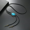 thumbnail image 5 of Bolo Tie for Men Western Cowboy Necktie Turquoise Bolo Tie Pendant Necklace Costume Accessories Vintage Bolo Ties, 5 of 9