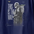 thumbnail image 3 of Star Wars The Mandalorian And Grogu Pose Is The Way Side Youth T Shirt (Navy, XS-XL), 3 of 4