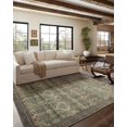 thumbnail image 1 of Magnolia Home by Joanna Gaines x Loloi Sinclair SIN-03 Collection Machine Washable Turquoise/Multi 3'-6" x 5'-6" Accent Rug, 1 of 8