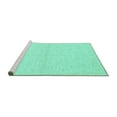 thumbnail image 2 of Ahgly Company Machine Washable Indoor Round Solid Turquoise Blue Modern Area Rugs, 8' Round, 2 of 4
