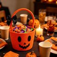 thumbnail image 4 of AJKHSAHDFJ Halloween Halloween Candy Holder Trick-or-Treat or Knitted Pumpkin Candy Box for Holiday Decor and Gifts,C, 4 of 7