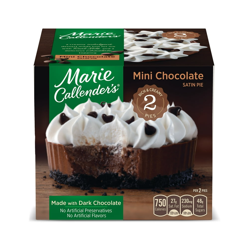 Marie Callender's Frozen Mini Pie Dessert, 2 Mini Chocolate Satin Pies