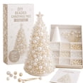 thumbnail image 3 of DIY Beaded Christmas Tree Kit - Handmade Holiday Craft Set With Pearls And Crystals(White), 3 of 4