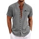 thumbnail image 1 of New Men's Retro Casual Loose Fitting Short Sleeved Printed Shirt XL, 1 of 4
