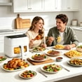 thumbnail image 6 of Casabay 4 QT Air Fryer with Viewing Window, 1500W 8-in-1 Electric Hot Air Fryer Oven, Digital Display, Compact Multi-Functional Cooker for Home Kitchen, White, 6 of 7