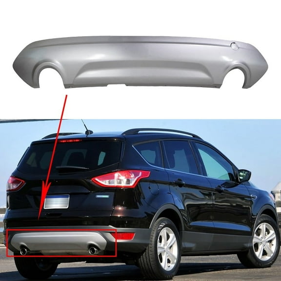 Silver Rear Lower Bumper Cover Fit for Ford Escape 2013-2017 SEL CJ5Z17K83BA