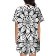 thumbnail image 3 of Lsque Mandala Floral Line Art Women's Short-Sleeved Pajama Set - 2 Piece Soft and Lightweight Sleepwear Set-Medium, 3 of 9