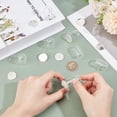 thumbnail image 3 of 12Pcs Glass Dome Cover Decorative Display Case Cloche Bell Jar Terrarium with Alloy Findings Silver 35x22mm Hole: 2mm Inner Diameter: 16.5mm, 3 of 5