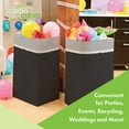 thumbnail image 3 of Clean Cubes 30-Gallon Pop-Up Trash Bins, 3-Pack, Black – Disposable, Collapsible, with Fitted Trash Bags, 3 of 7