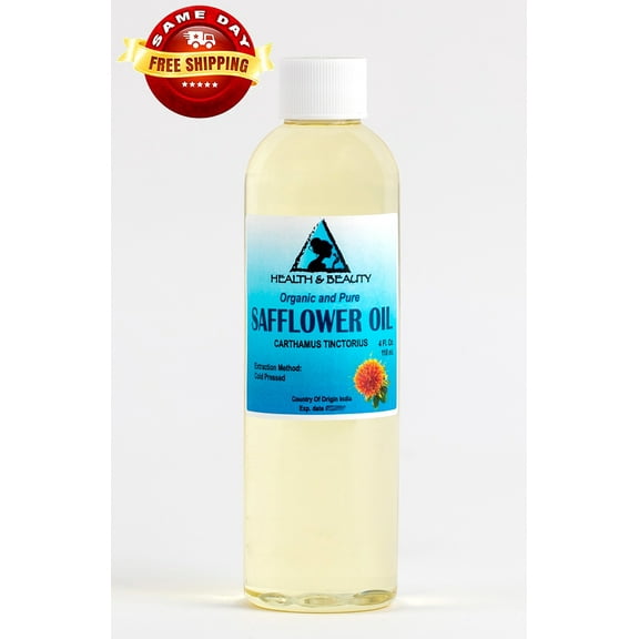 SAFFLOWER OIL ORGANIC CARRIER HIGH OLEIC COLD PRESSED PREMIUM 100% PURE 4 OZ