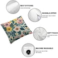 thumbnail image 4 of Acheng Spring Flowers Throw Pillow Case Garden Floral Pink Green Blue Pillow Cover Cushion Case Decorations for Sofa Couch Bed Chair  White, 4 of 6