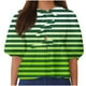 thumbnail image 1 of Camisetas de Manga Corta para las Mujeres Lanterna Manga Corbata Plisado Cuello Redondo, Casual Recortado Camiseta Top para Gimnasio Y Diario, 1 of 5
