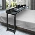 thumbnail image 4 of Arlopu 70.8'' Overbed Table with Wheels for Full/Queen Size Bed Frame, Mobile Computer Desk Standing Workstation Laptop Cart, 4 of 7