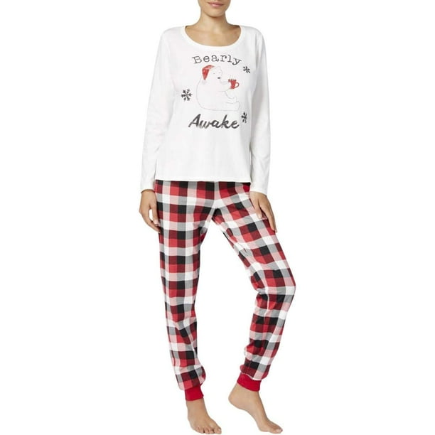 buffalo plaid jogger pajamas