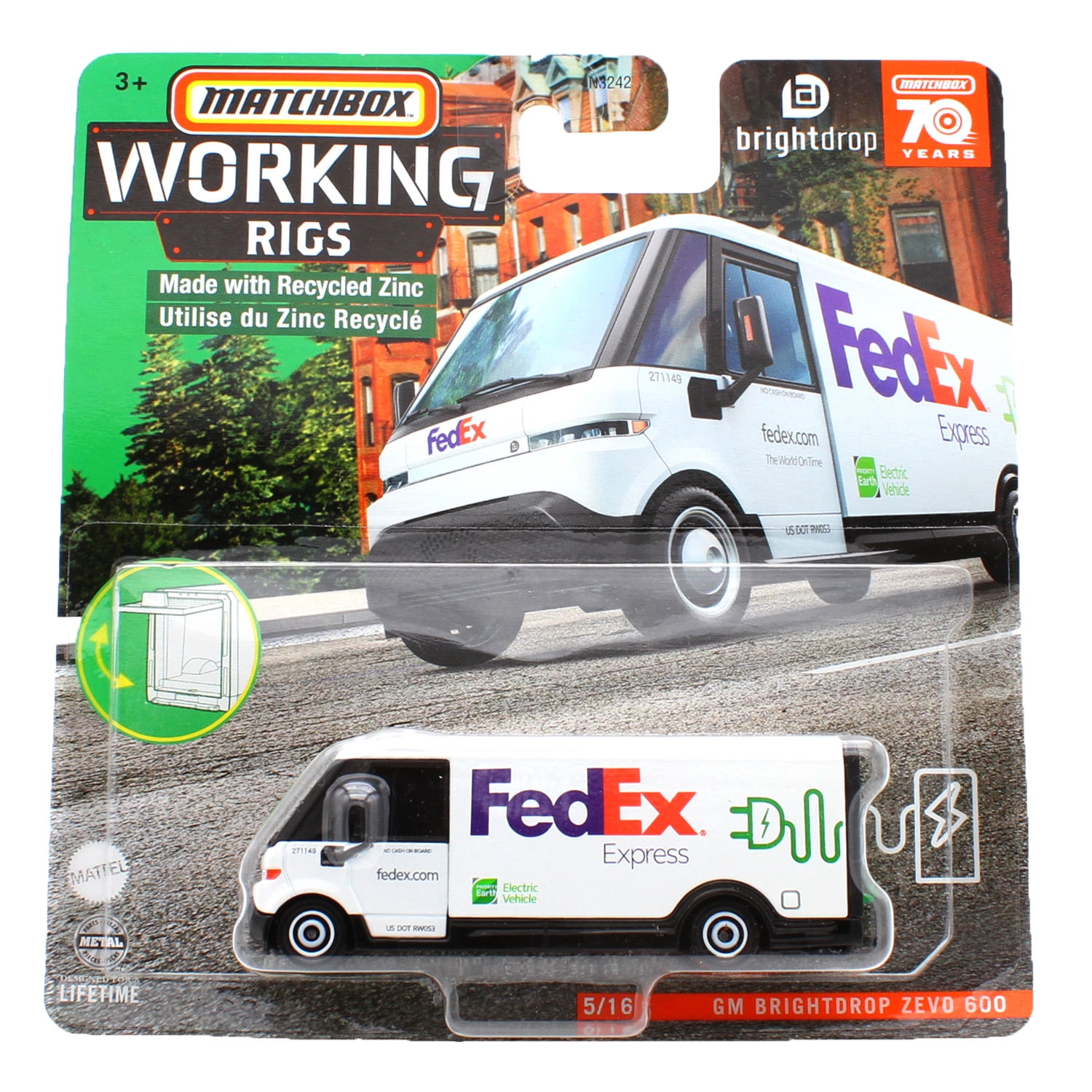 Matchbox Working Rigs FedEx GM Brightdrop Zevo 600