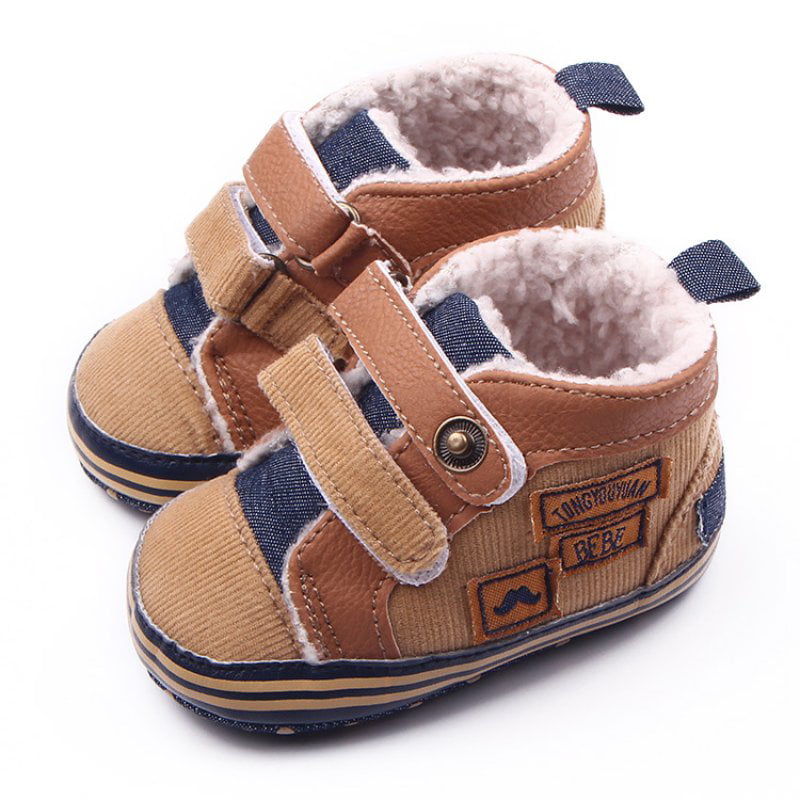 MASOCIO Baby Boys Girls Soft Sole Warm Booties Newborn Infant Anti-Slip Crib Pram Prewalker Boots Shoes