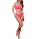 thumbnail image 2 of INSPIRAR CHIC Conjuntos de Bikini de Dos Piezas para Mujeres, Parte Superior Sin Tirantes y Parte Inferior en Forma de Triángulo, Trajes de Baño Rosa Rojo, 2 of 5