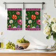 thumbnail image 3 of Spring Flowers Kitchen Towels Set of 1, Purple Boho Farmhouse Botanical Florals Absorbent Dish Towels for Kitchen, Microfiber Hand Towel, Quick Drying Tea Towel for Cleaning Decorative Dishcloths, 3 of 7