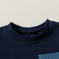 thumbnail image 6 of Scyoekwg Baby Clothes Clearance Toddler Boys Clothes Outfits Color Block Shorts Sleeve Round Neck T-shirts and Shorts Summer Outfit Set Navy9 Months, 6 of 8