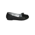 thumbnail image 2 of New Girl Little Angel Lola-803E Glitter Leatherette Bow Moccasin Ballerina Flat, 2 of 5