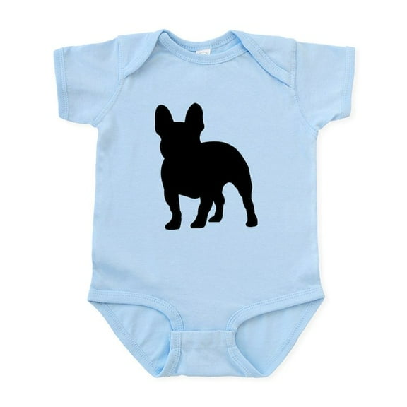 CafePress - French Bulldog Silhouette Baby Light Bodysuit - Baby Light Bodysuit, Size Newborn - 24 Months
