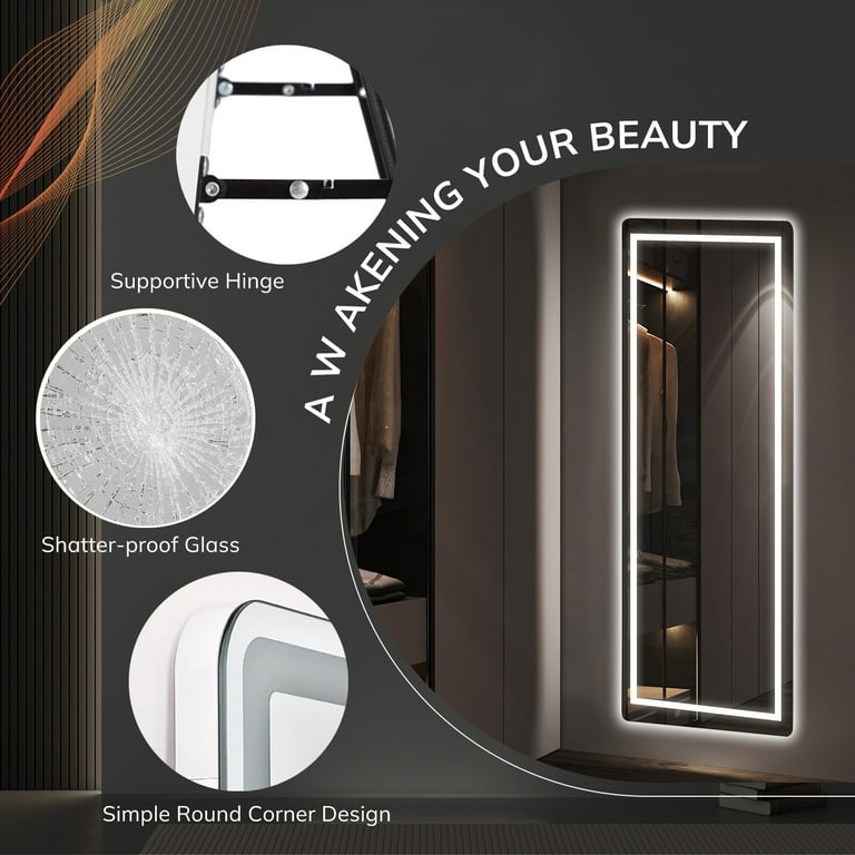 Full Length Mirror with Lights, 64