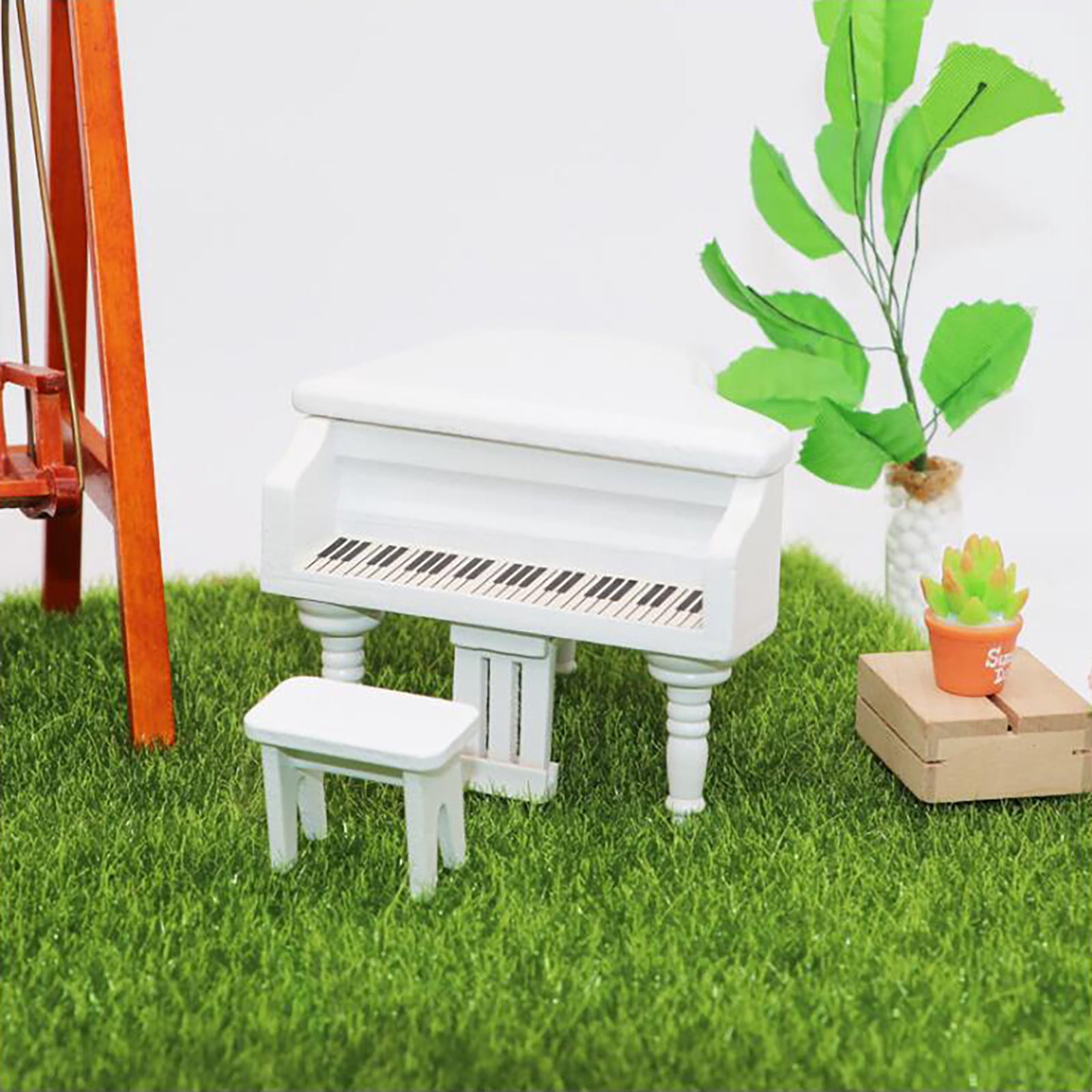 Vikakiooze Home Decor 1:12 Mini Doll House Simulation Piano Model