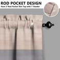 thumbnail image 3 of Gray Abstract Oil Painting Kitchen Curtains - Vintage Tier Cafe Curtains for Bathroom Living RV Rod Pocket Window Drapes 36 Inch 2 Panels Set 28"x36" Window Treatment Tiers, 3 of 4