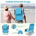 thumbnail image 5 of Goplus 1 PCS Folding Beach Chair for Adult Lightweight Aluminum Camping Chair withStorage Bag Blue, 5 of 9