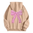 thumbnail image 6 of Yuanlong Womens Hoodies Oversized Pink Bow Graphic Long Sleeve Hooded Sweatshirts Spring Stylish Fashion Comfort Clothes, 6 of 7