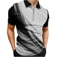 thumbnail image 1 of Camisetas de Cuello en V Hombres de Moda Casual Impreso Manga Corta Superior, Blusa para Hombre para la Primavera Y el Uso Diario, 1 of 3
