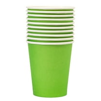 10 Pieces Disposable Cups, Blue 16-Ounce Plastic Party Cups, Strong and Sturdy for Wedding, Christmas, Halloween(Green,2.95x2.95x3.34")