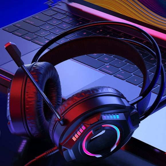 PC Gaming Headset USB Headset With 7.1 Surround Sound Detachable Microphone 3.5mm Headphones Over-Ear Wired Headset