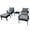 Gray, variant on 5-Piece PE Rattan Seating Group / Upgrade Backyard with Modern Furniture