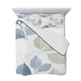 thumbnail image 7 of Sage Green Blue Leaves Queen Size Down Alternative Comforter, Lightweight Comforter Quilt Bedding Set with Pillow Shams Vintage Rustic Botanical All Seasons Bed Comforter Duvet Insert 90"x96", 7 of 7